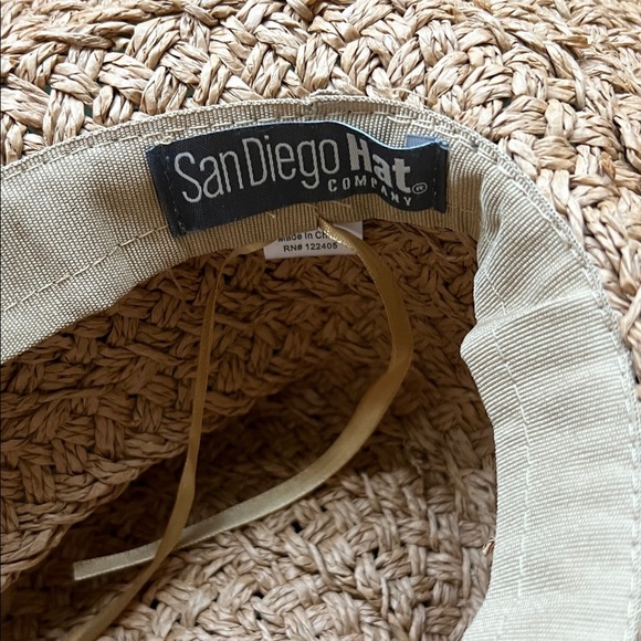 San Diego Hat Company Tan and Black Straw Hat - Picture 8 of 12